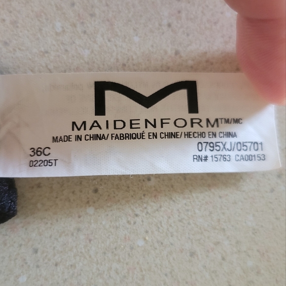 Maidenform Bra, 36C, black and nude - Picture 2 of 2